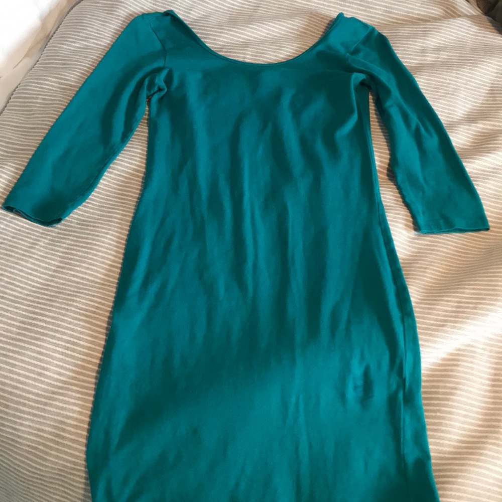 Teal forever 21 bodycon dress